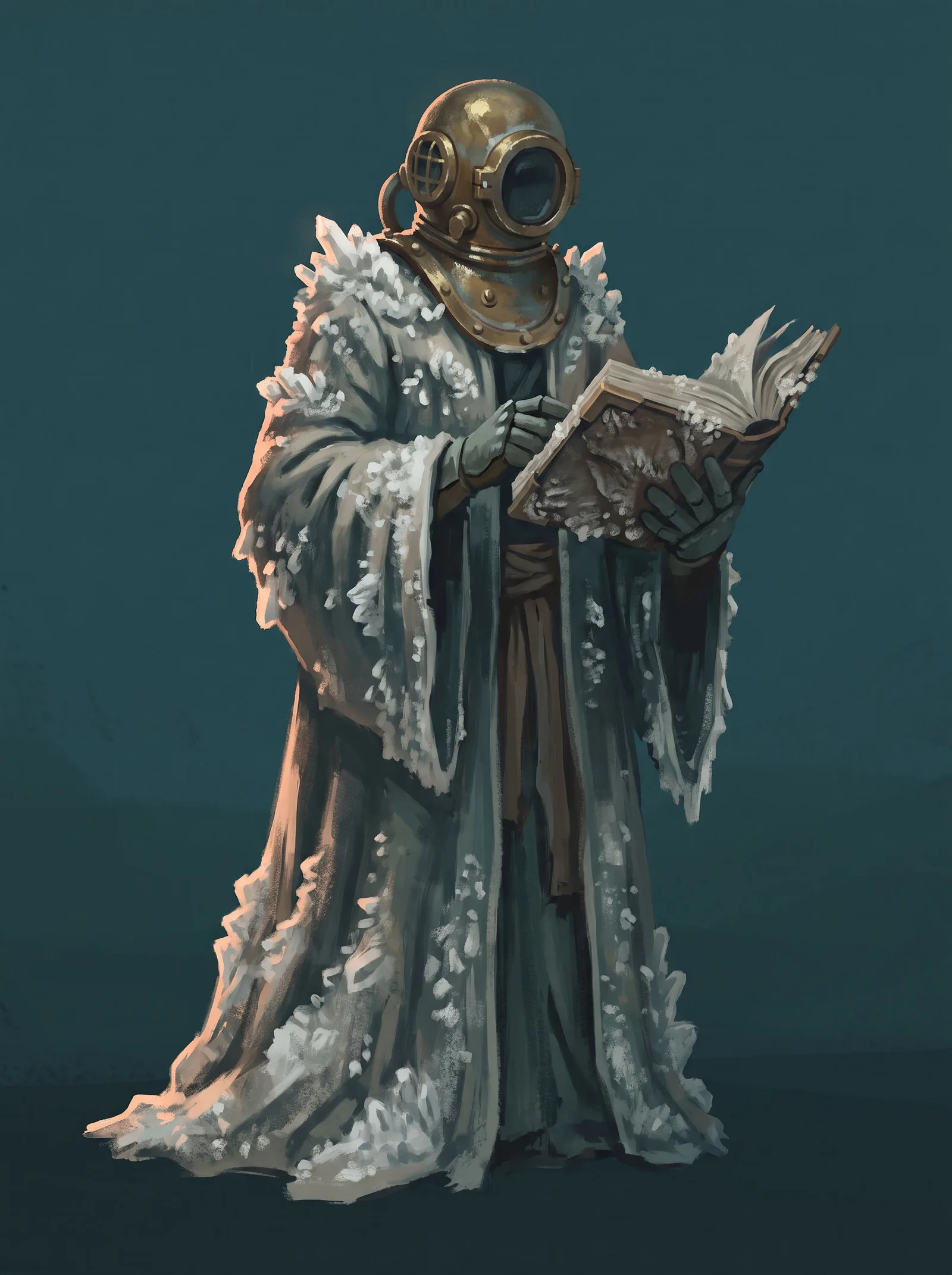 The Drowned Archivist (collar crust pass in progress)